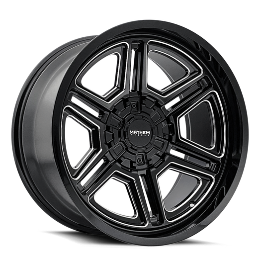 Mayhem 8117 Hermosa 20x10 / 5x127 BP/ -25mm Offset / 87mm Hub Black/Milled Wheel