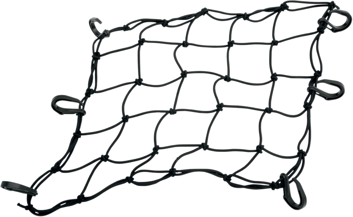 DRAG SPECIALTIES Cargo Net 15 x 15 inches with 6 Hooks, Part Number 10-6099BPOM