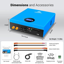 Load image into Gallery viewer, 4 X 5.12KWH Powerwall LiFePO4 Lithium Battery SG48100M UL1973