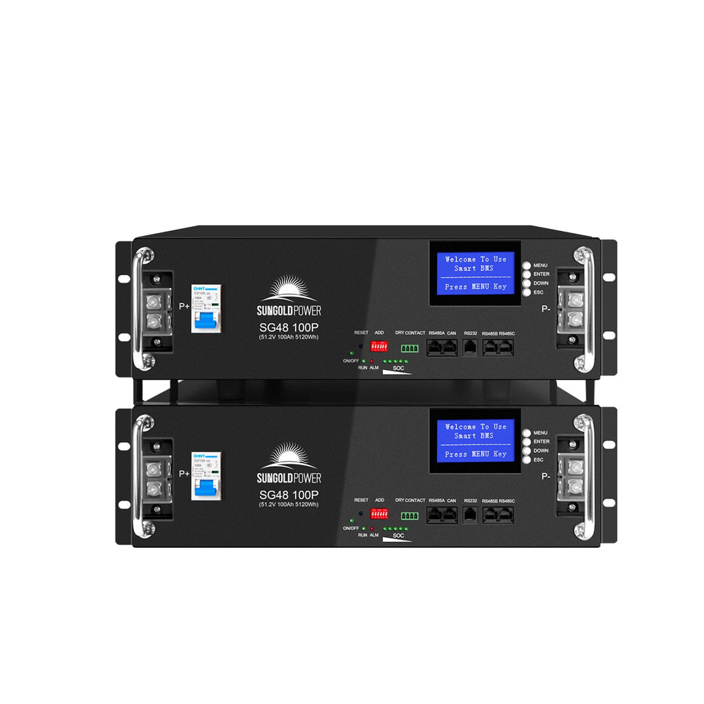 48V 100AH Server Rack LiFePO4 Lithium  Battery SG48100P UL1973  UL9540A