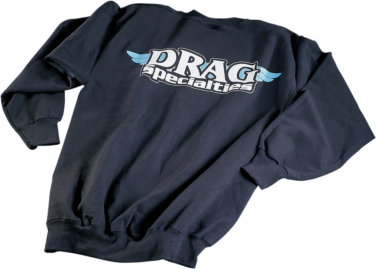 Drag Specialties Black Crewneck Sweatshirt - Part Number 111828, XL