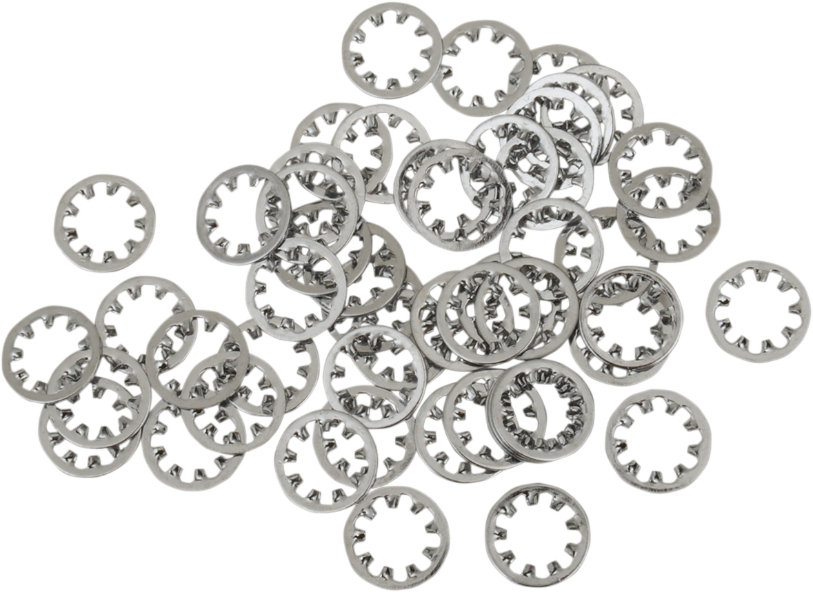 DRAG SPECIALTIES, DRAG SPECIALTIES Inside Washer - Star - Chrome - 5/16 inch MPB458