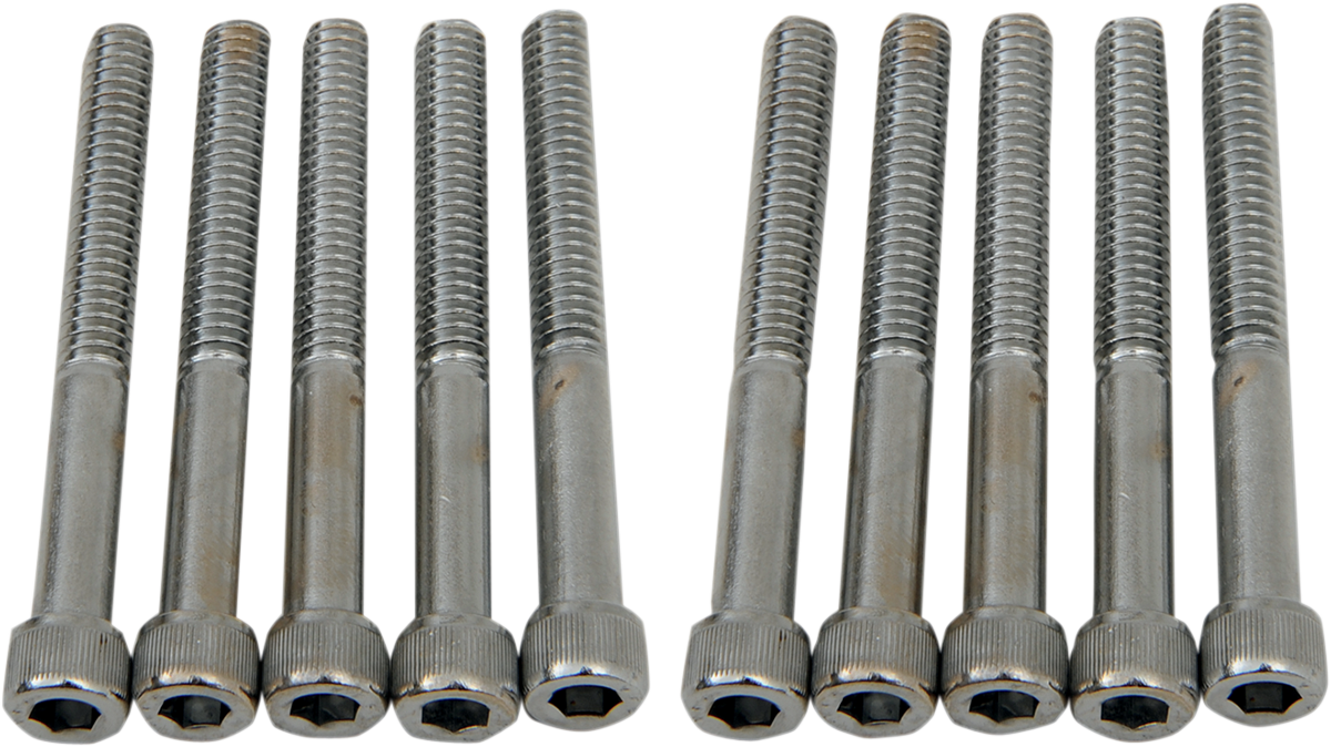 DRAG SPECIALTIES MPB186 Coarse-Thread Socket-Head Bolts, 1/4-20 x 2-1/4" - Pack of Individual Bolts