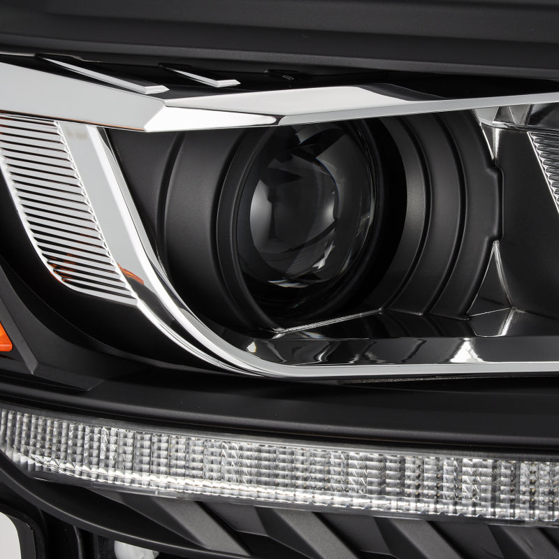 AlphaRex 19-23 Ford Ranger LUXX-Series LED Projector Headlights Black