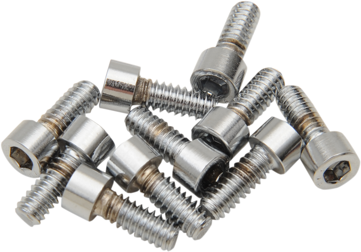 DRAG SPECIALTIES MPB191S Replacement Socket-Head Bolts Pack - #10-24 x 3/8", Coarse and Fine Thread