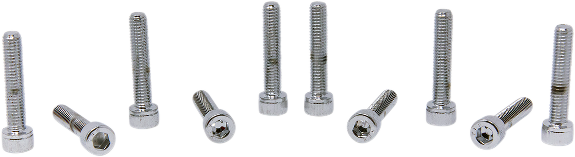 DRAG SPECIALTIES MPB204 Replacement Socket-Head Bolts, Fine Thread, 10 Pack