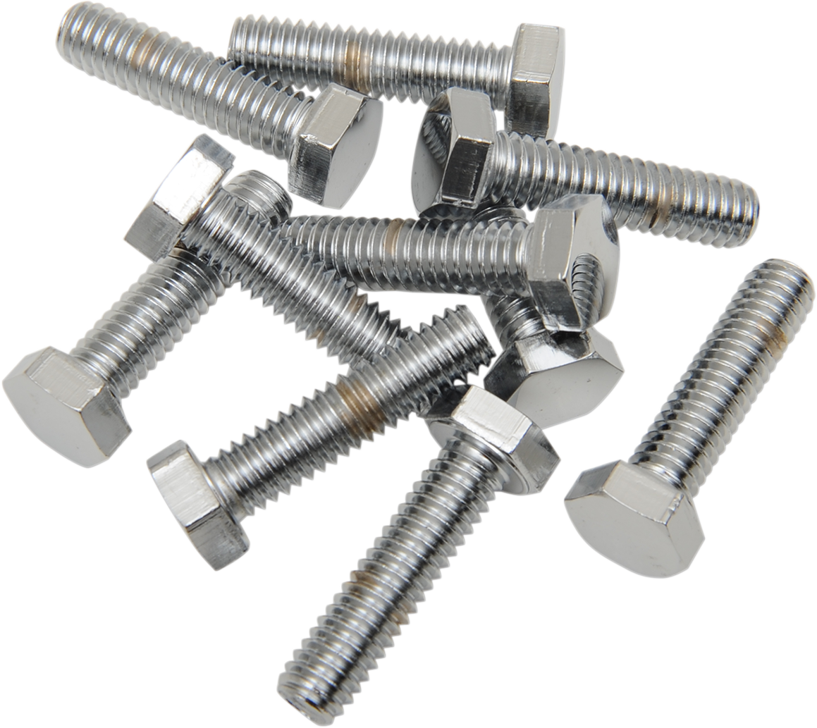 DRAG SPECIALTIES Hex-Head Bolts Chrome 5/16"-18 x 1" MPB125 Replacement Pack