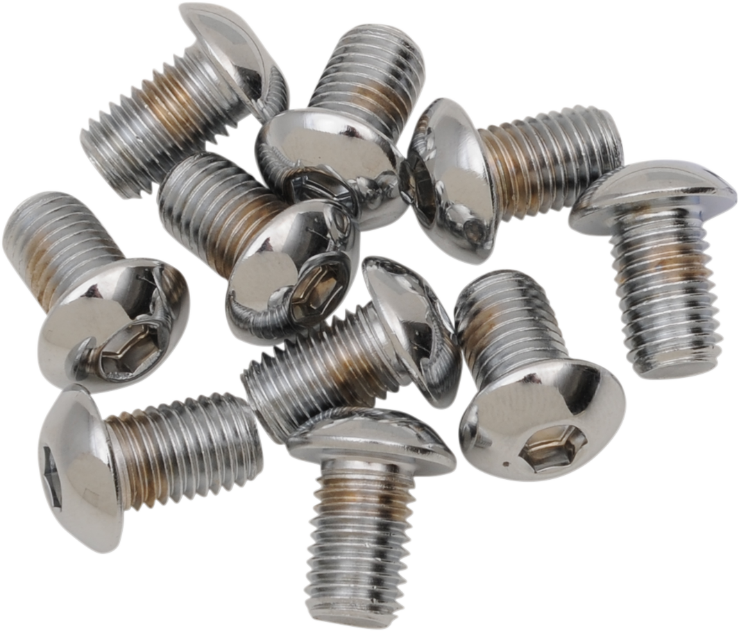 Drag Specialties MPB268 Button Head Bolt Replacement Pack - 5/16 inch x 3/8 inch, 10 Pack