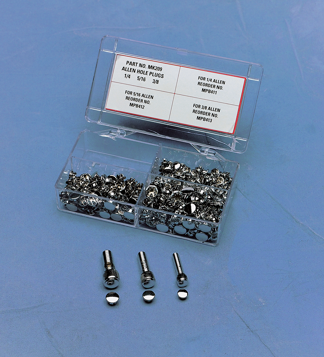 DRAG SPECIALTIES MK209 Assortment of Socket Head Plugs with Sample Allen Bolts