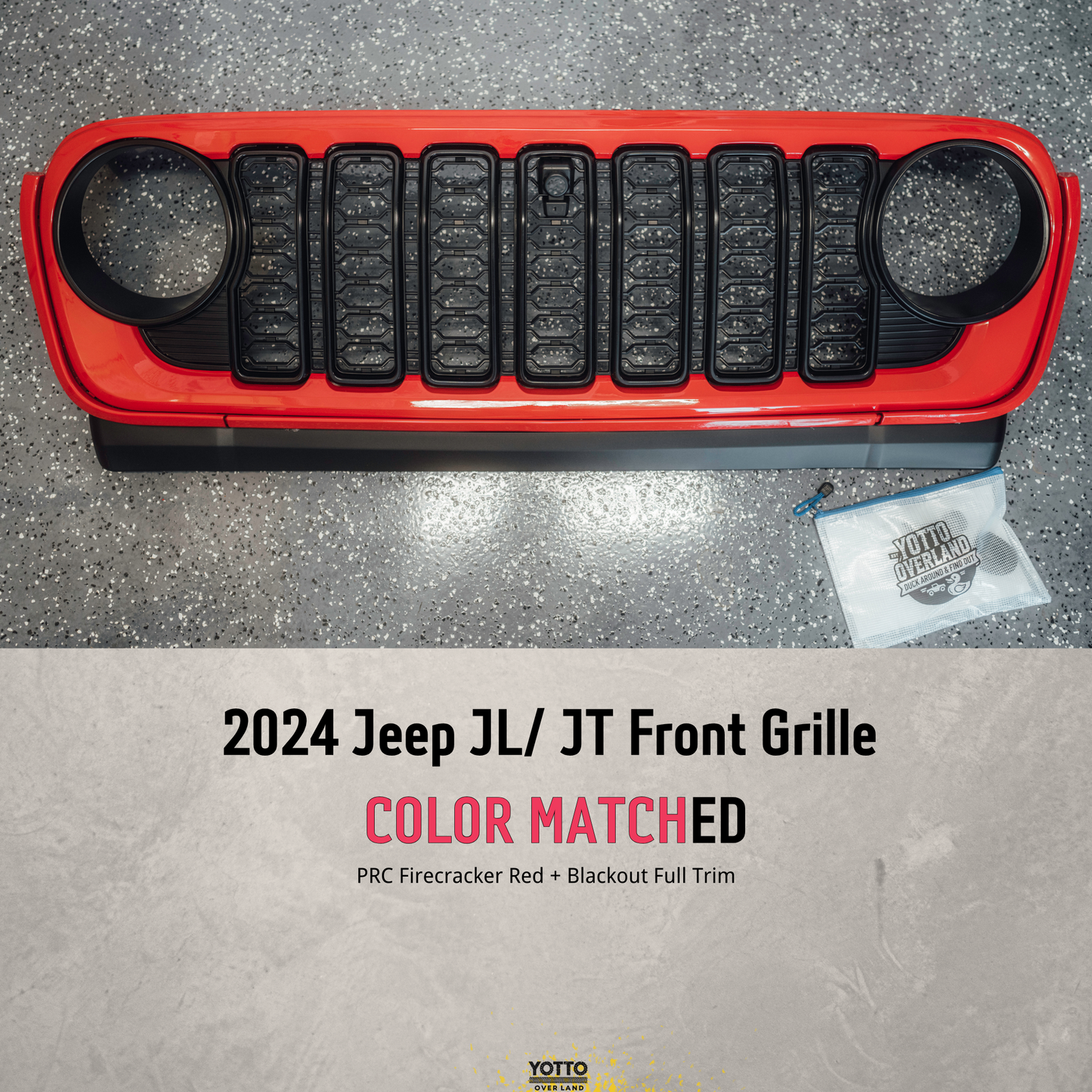 Custom Paint Matched Front Grille – Refreshed Style fits Jeep Wrangler JL/ Gladiator JT