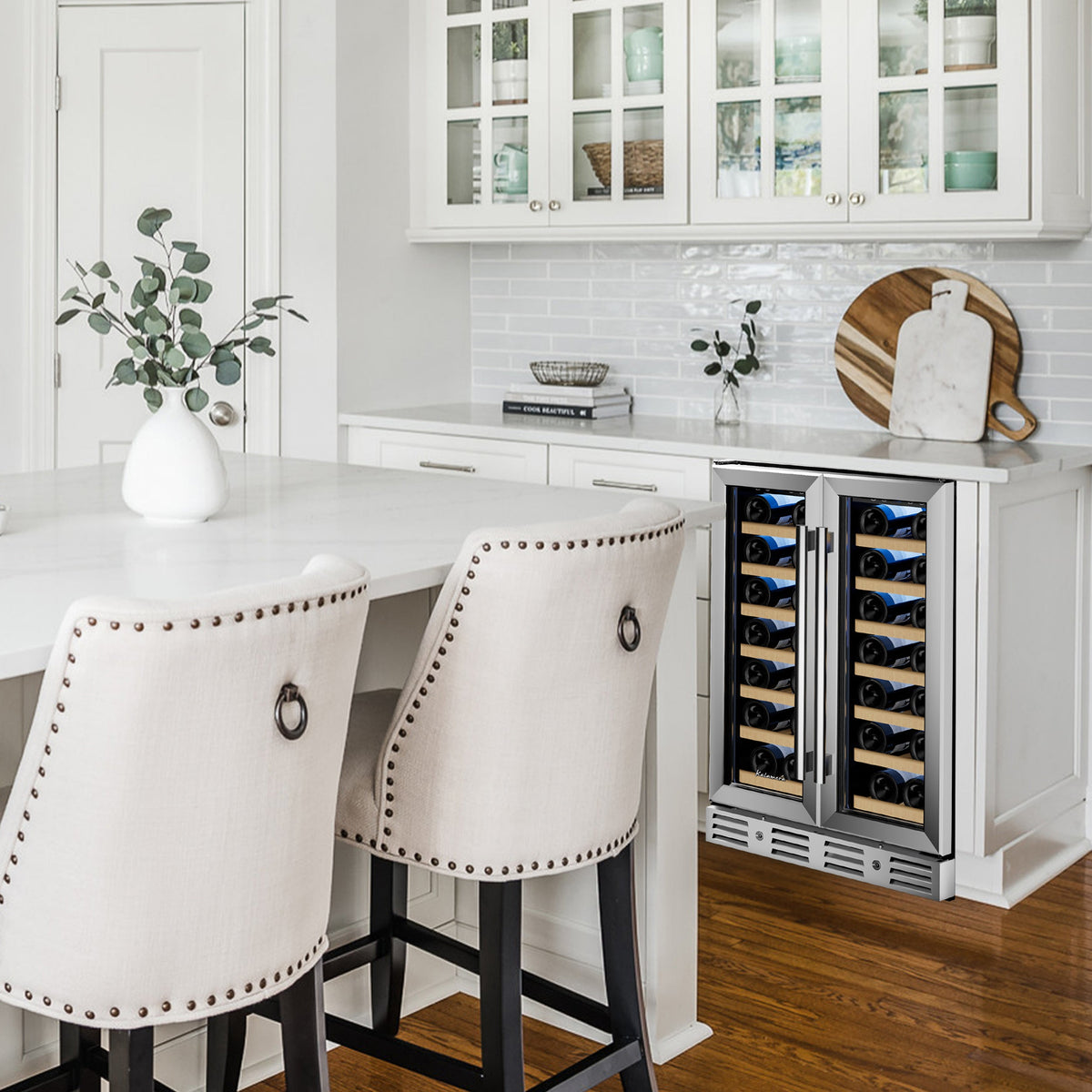 Kalamera 24'' Built-in French Door Wine Cooler