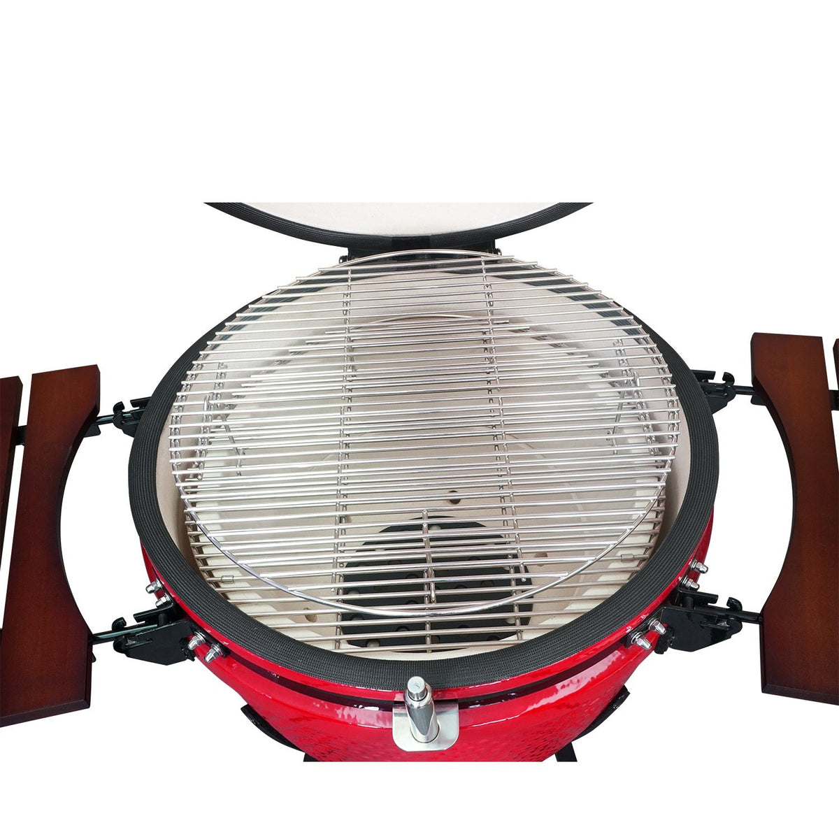 Kalamera 24” Ultimate Outdoor Ceramic Grill Kamado with Cart and Side-wings