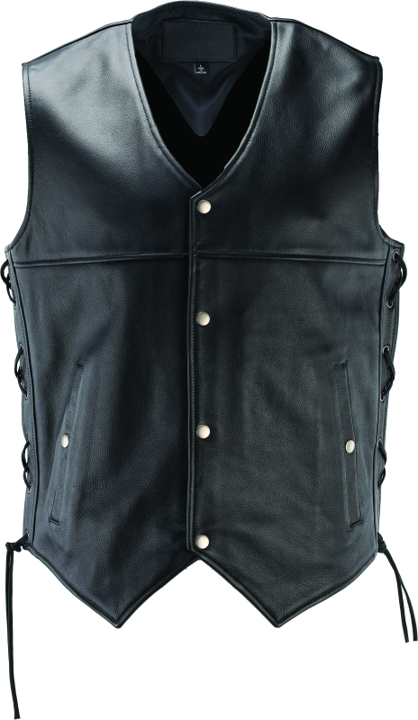 Kuryakyn Leather By River Road Old Skool Leather Vest Black - 3XL