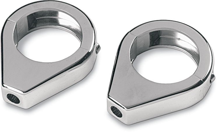 DRAG SPECIALTIES, DRAG SPECIALTIES 12-6049-41BC114 Chrome 41mm Turn Signal Clamp for Motorcycle Front Forks