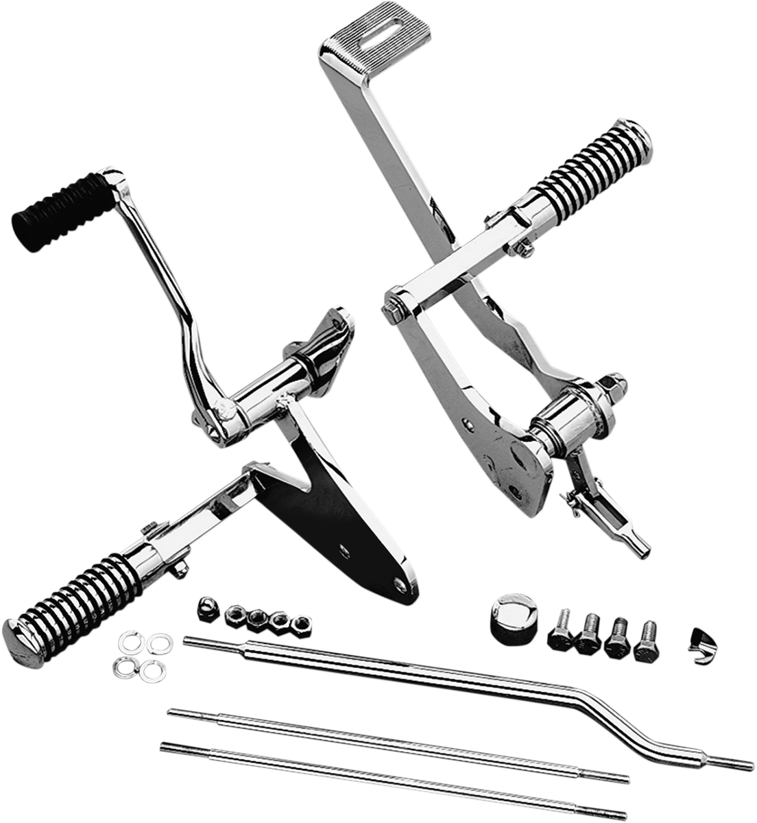 Drag Specialties FXR Forward Control Kit 056042-BX21 with Chrome Mounts and Hardware