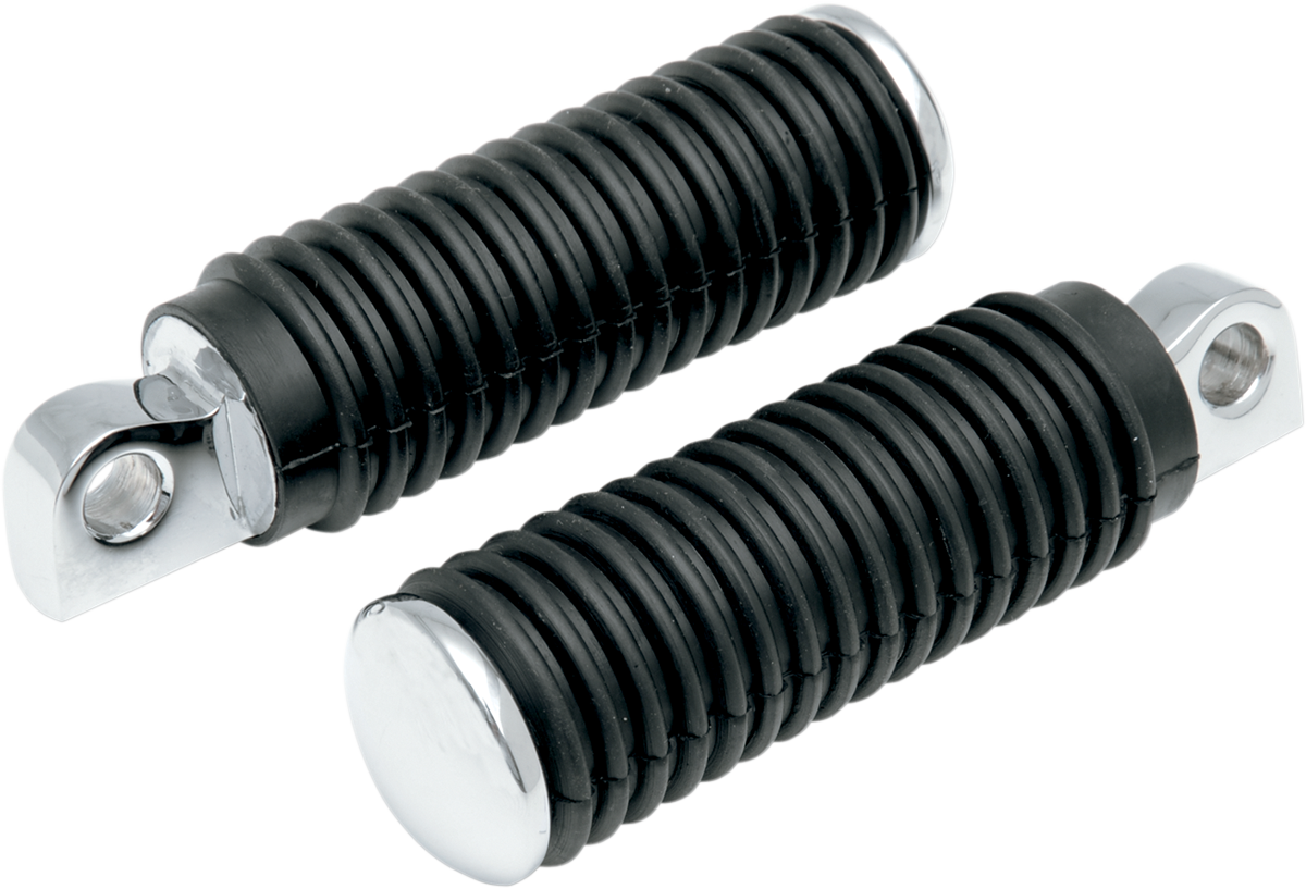 Drag Specialties Passenger Pegs with Rubber Sleeves and Chrome Ends (Part #72497)
