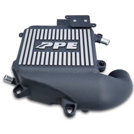 PPE 2020-2024 GM 3.0L Duramax LM2, LZ0 Air-To-Water Intercooler Kit showcasing its all-aluminum construction and flow-optimized design.