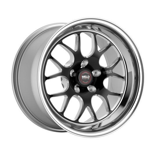 Weld S77 18x11 / 5x120.65 / 5.7 BS / 3.18 HB - Black Center - Polished Shell - Non-BL Wheel