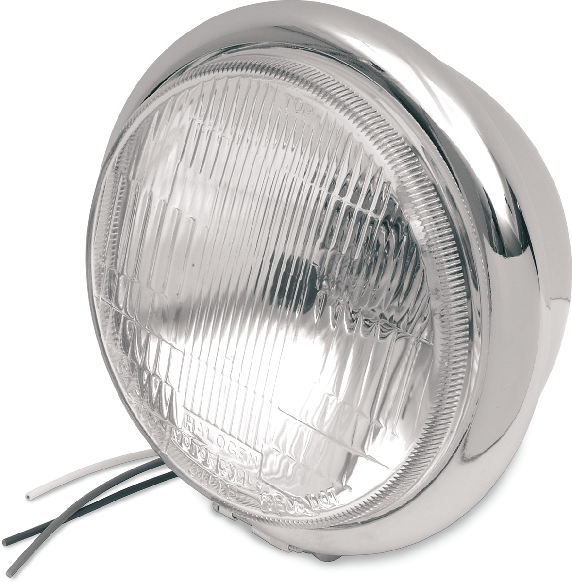 DRAG SPECIALTIES Bottom Mount H4 Headlight - 5-3/4 inch Chrome 20-6002HD-BXLB1