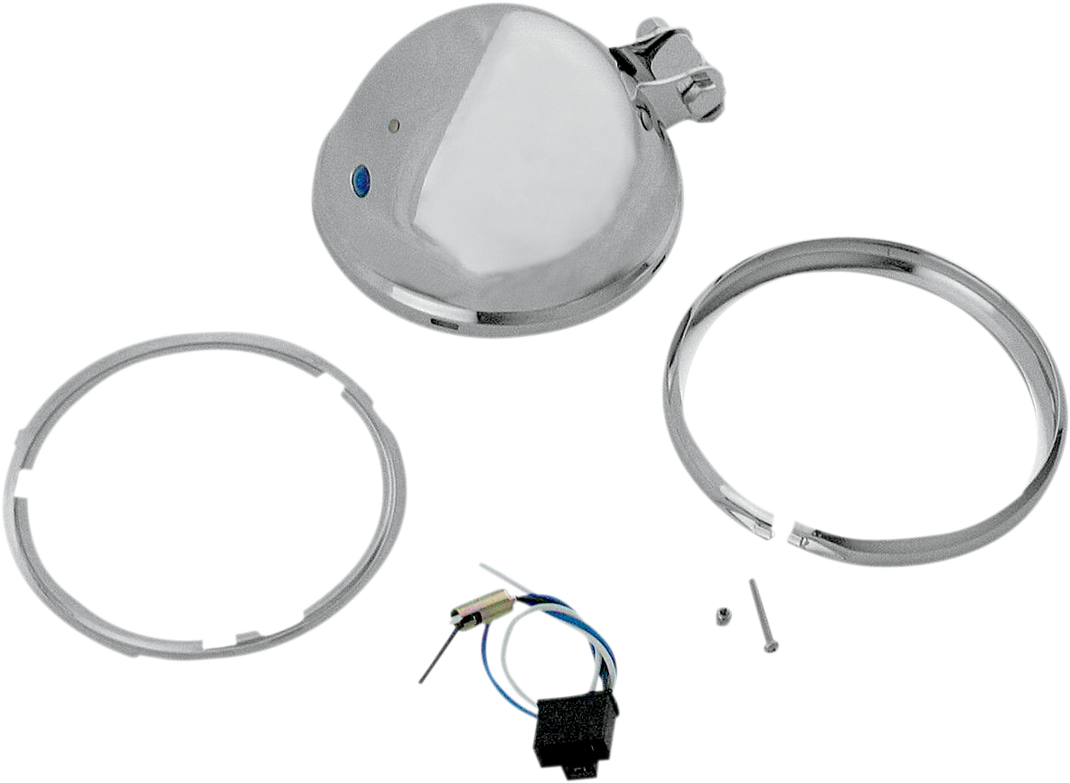 Drag Specialties Bottom Mount Headlight Shell | 5-3/4" Chrome w/ Trim Ring