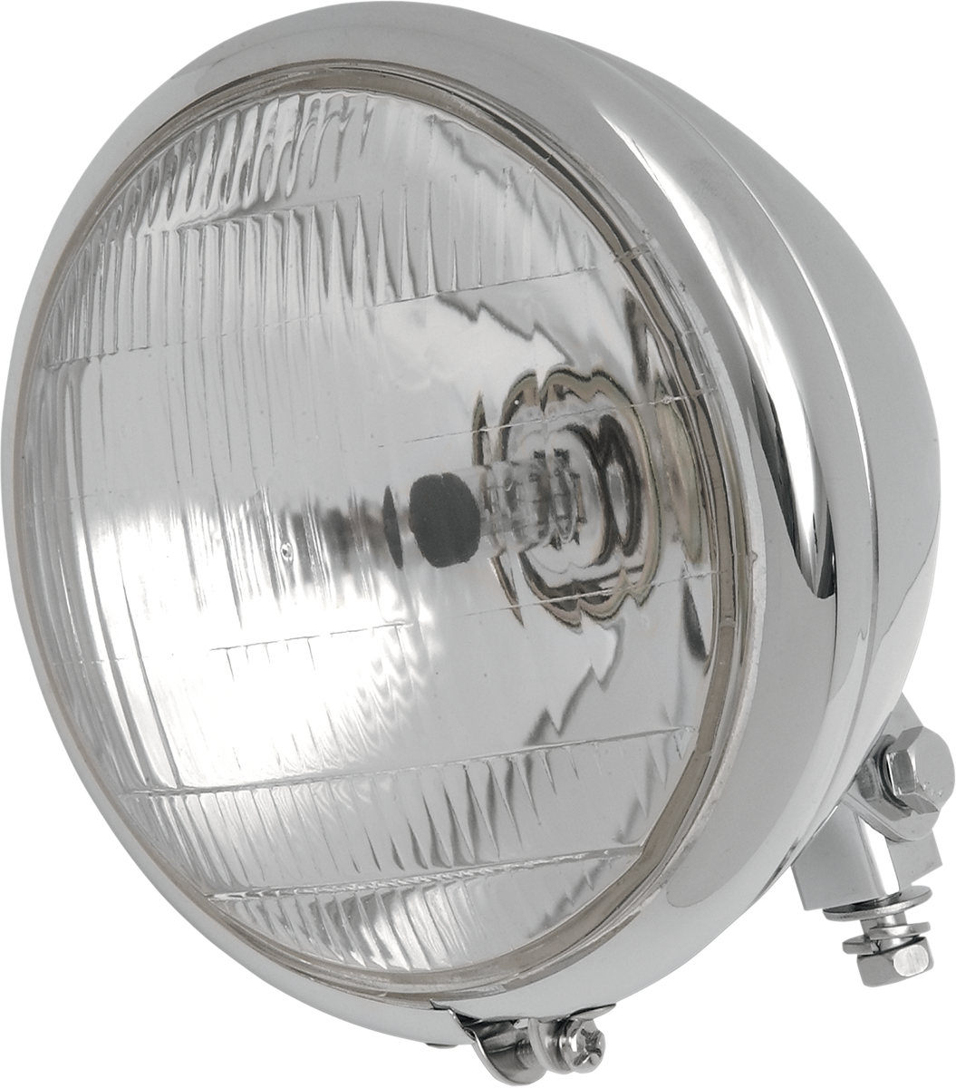 DRAG SPECIALTIES Custom 6-1/2 Inch Headlight 160314-BX-LB2 with 55/100 W Quartz Halogen Bulb