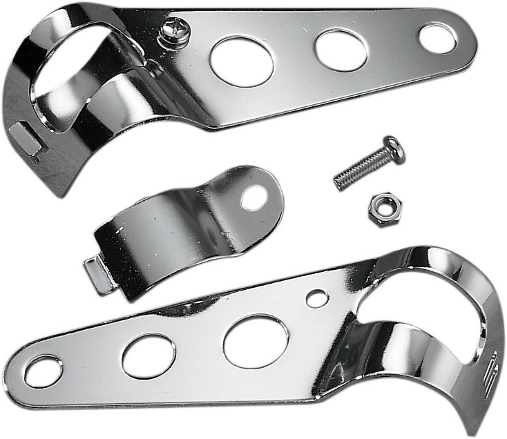 DRAG SPECIALTIES 5-1/2" Chrome Side-Mount Headlight Bracket Part 62101
