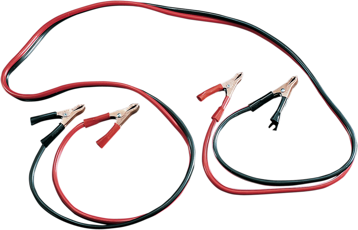 DRAG SPECIALTIES 6 ft Battery Jumper Cable 20-0490-BC4 with Durable Coating and Rubber-Grip Handles