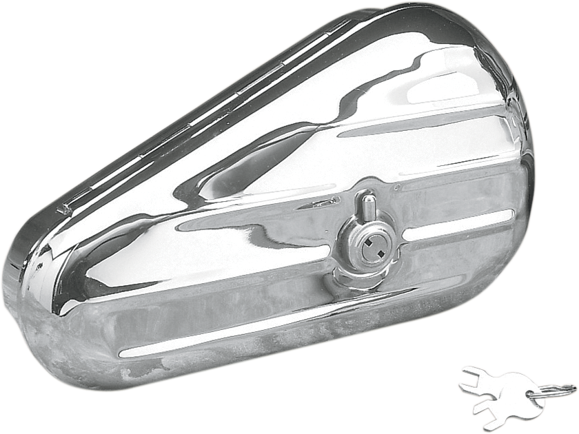 Drag Specialties Left Teardrop Toolbox in Chrome - Part 74348