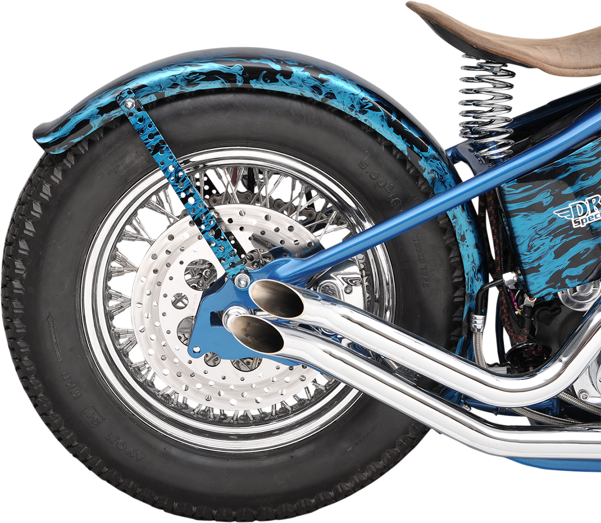 Drag Specialties Steel Rear Fender for 4-Speed FL Models – Part Number 72522R