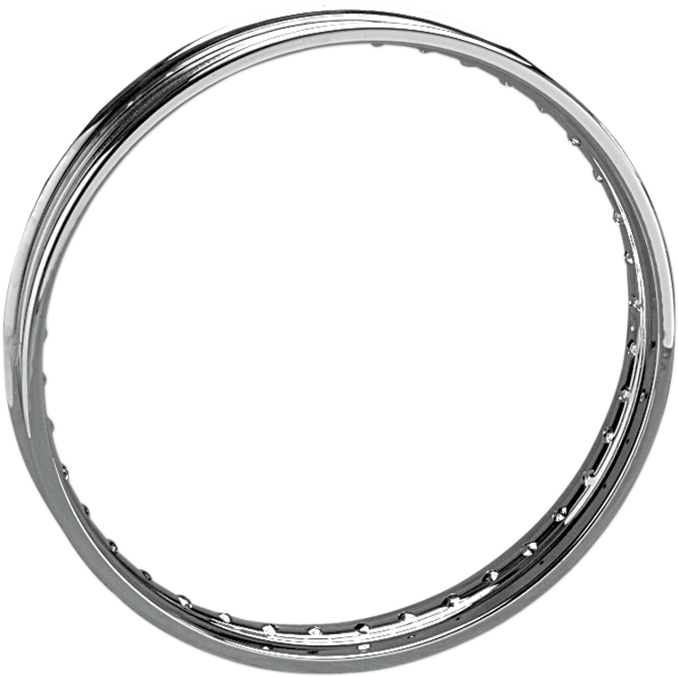 Drag Specialties 26514 Steel Spun Rim - 40 Hole Silver Finish for 21-inch Wheels
