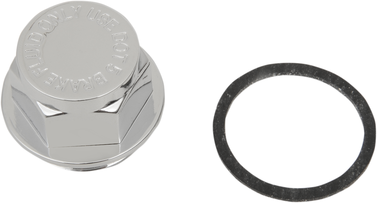 Drag Specialties Chrome Master Cylinder Cap 17-0027-BC104 for Rear Brake Master Cylinders
