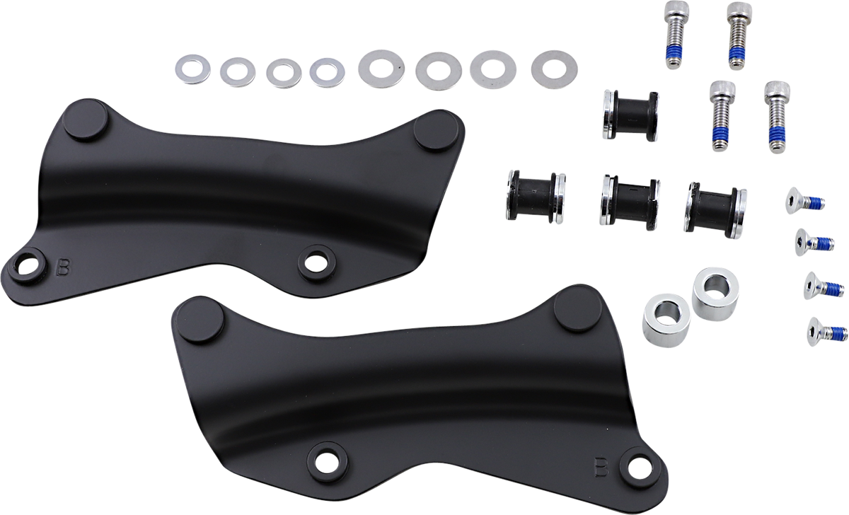 DRAG SPECIALTIES Backrest Docking Kit - Black C77-0104MB for Harley-Davidson
