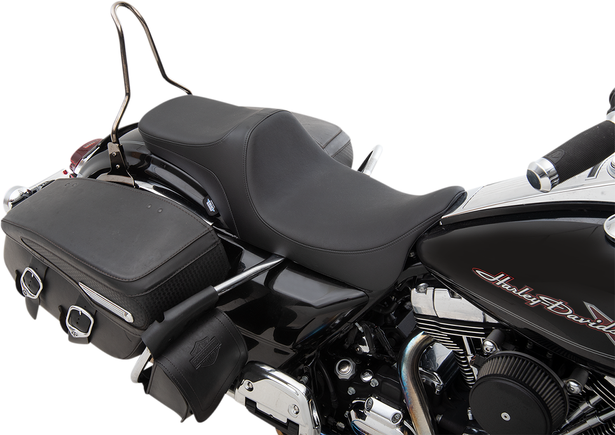DRAG SPECIALTIES SEATS, DRAG SPECIALTIES SEATS Predator III 2-Up Seat – Smooth Finish for Harley-Davidson FL Models 2008-2023 (Part #0801-1303)