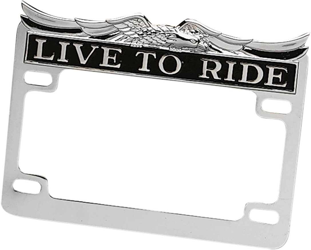 Drag Specialties Chrome License Plate Frame 28-6014-BC732 with Eagle Design
