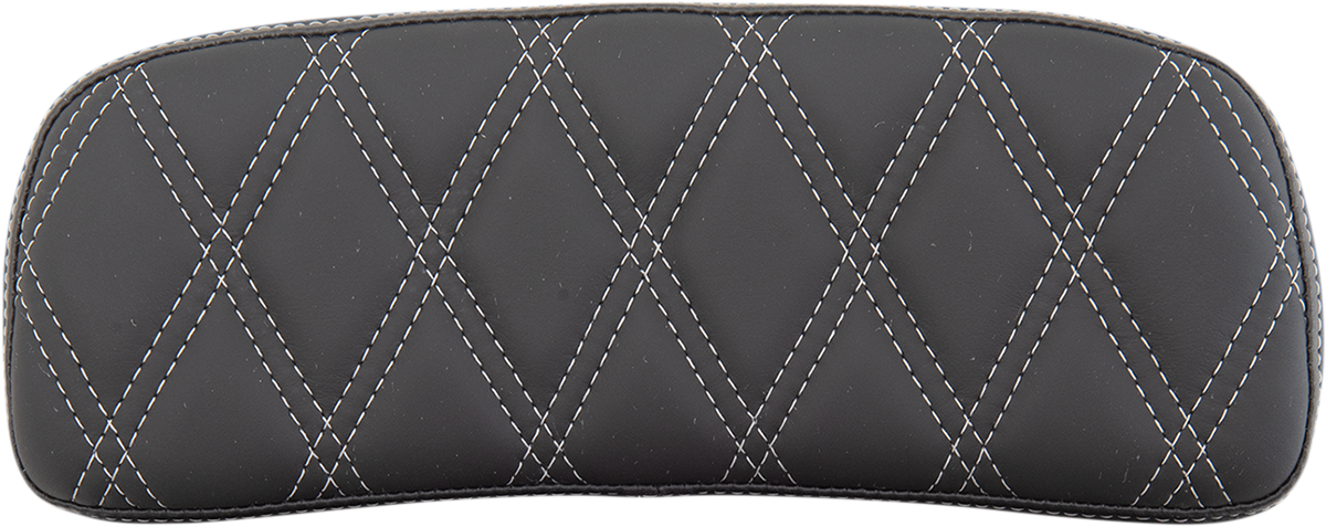 DRAG SPECIALTIES SEATS, DRAG SPECIALTIES SEATS Chopped Tour-Pak Pad - Double Diamond Black/Silver (Part #0822-0433)