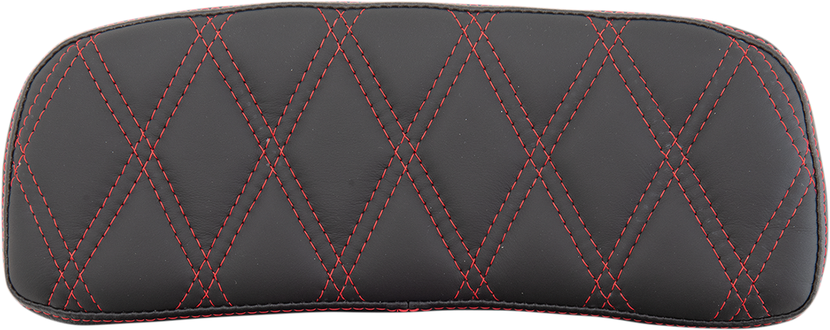 DRAG SPECIALTIES SEATS, Drag Specialties Seats Chopped Tour-Pak Pad - Double Diamond Black/Red, Part Number 0822-0434