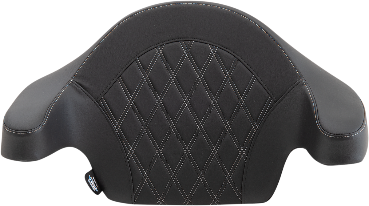 DRAG SPECIALTIES SEATS, Drag Specialties Seats King-Pak Pad with Double Diamond Silver Thread for Harley-Davidson Tour-Pak and Drag Specialties Tour Box - Part 0822-0438