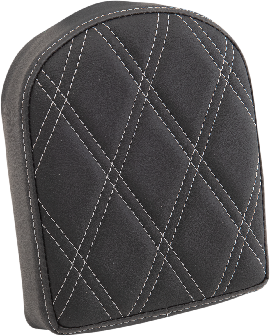 DRAG SPECIALTIES SEATS, Drag Specialties Seats Sissy Bar Pad - Double Diamond Silver - Short (Part #0822-0444)