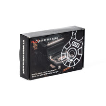 Load image into Gallery viewer, Side view of the 12 Ton Forged Snatch Block packaging from RotopaX, displaying key specifications and features.