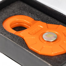 Load image into Gallery viewer, Close-up of the orange 12 Ton Forged Snatch Block by RotopaX, highlighting its sturdy design and quality.