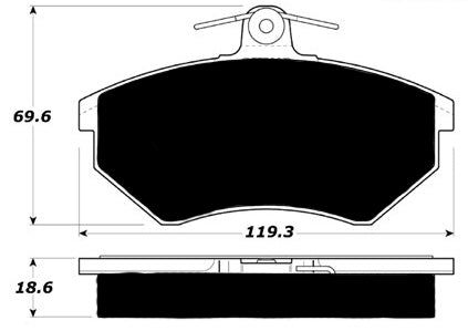 Porterfield Brake Pads for 1990 AUDI 90 Quattro 20 Valve 256mm Front Disc