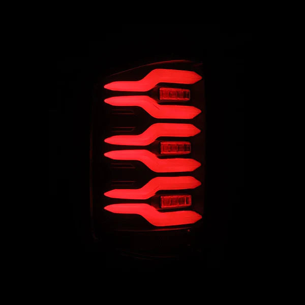 AlphaRex 14-18 Chevrolet Silverado 1500 / 15-19 Silverado 2500HD/3500HD / 15-19 GMC Sierra 3500HD Dually LUXX-Series LED Tail Lights Black