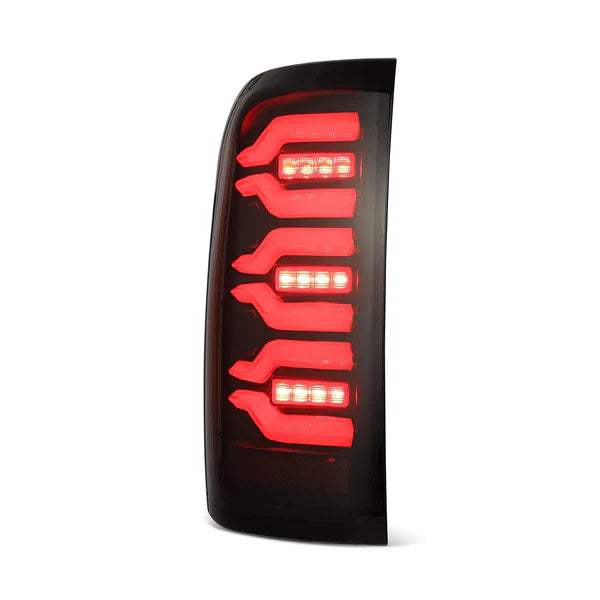 AlphaRex 14-18 Chevrolet Silverado 1500 / 15-19 Silverado 2500HD/3500HD / 15-19 GMC Sierra 3500HD Dually LUXX-Series LED Tail Lights Black