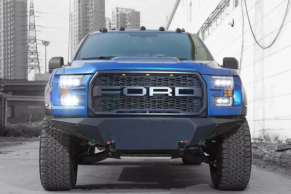 AlphaRex 15-17 Ford F150 / 17-20 F150 Raptor NOVA-Series LED Projector Headlights Black
