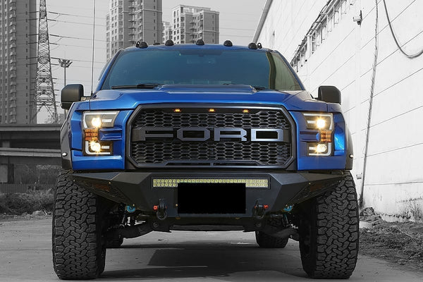 AlphaRex 15-17 Ford F150 / 17-20 Ford F150 Raptor LUXX-Series LED Projector Headlights Jet Black