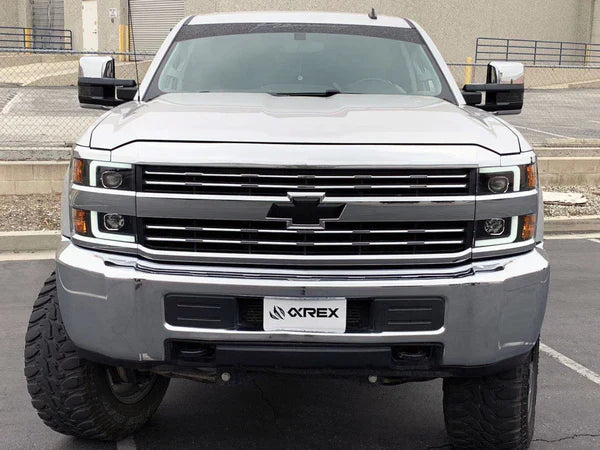 AlphaRex 15-19 Chevrolet Silverado 2500HD/3500HD LUXX-Series LED Projector Headlights Black