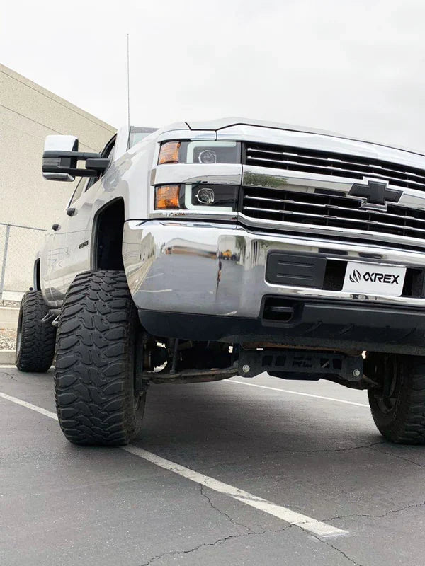 AlphaRex 15-19 Chevrolet Silverado 2500HD/3500HD LUXX-Series LED Projector Headlights Black