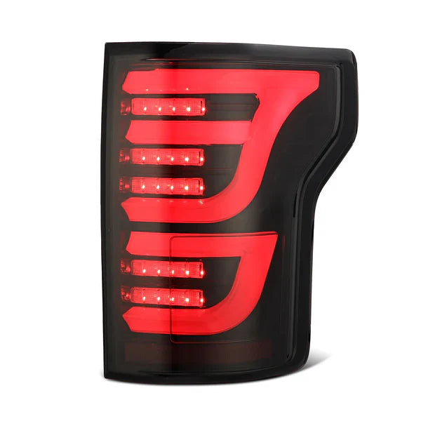 AlphaRex 15-20 Ford F150 LUXX-Series LED Tail Lights Black Red