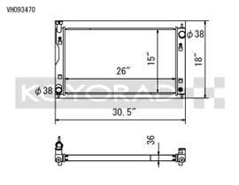 Koyo 17-22 Subaru Impreza 2.0L Non-Turbo / 18-22 Crosstrek 2.0/2.5L Non-Turbo Aluminum Radiator