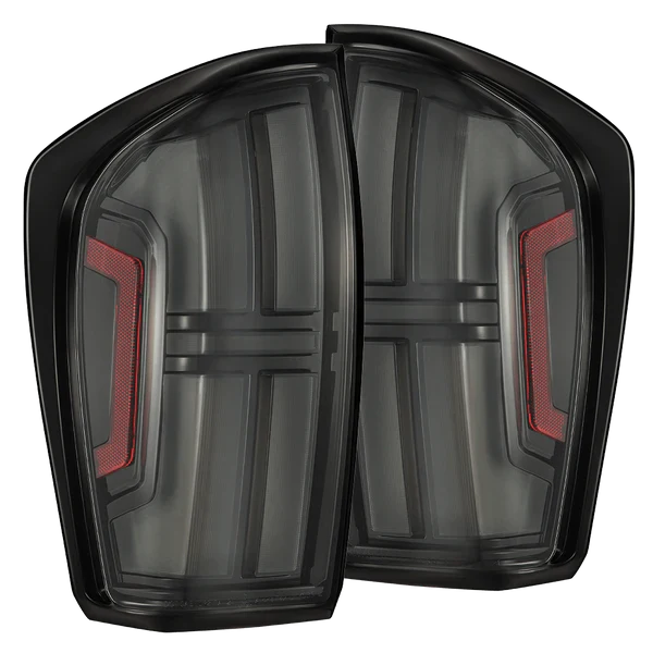 AlphaRex 16-23 Toyota Tacoma NOVA-Series Prismatic LED Tail Lights Black